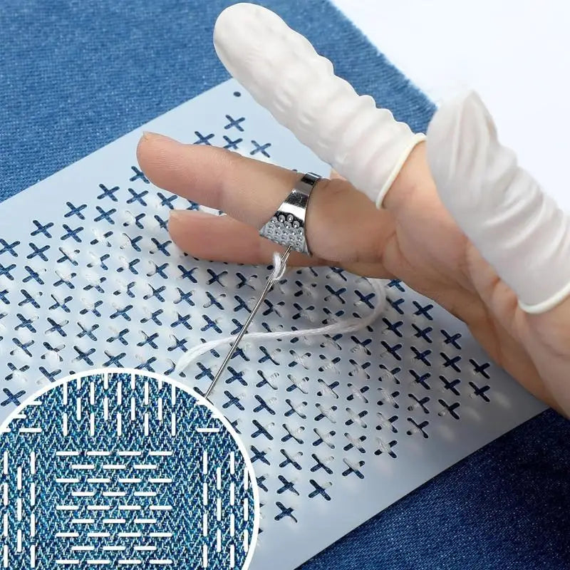 Sashiko Embroidery Stencils – 8/9/24 Pcs Reusable Quilting Templates