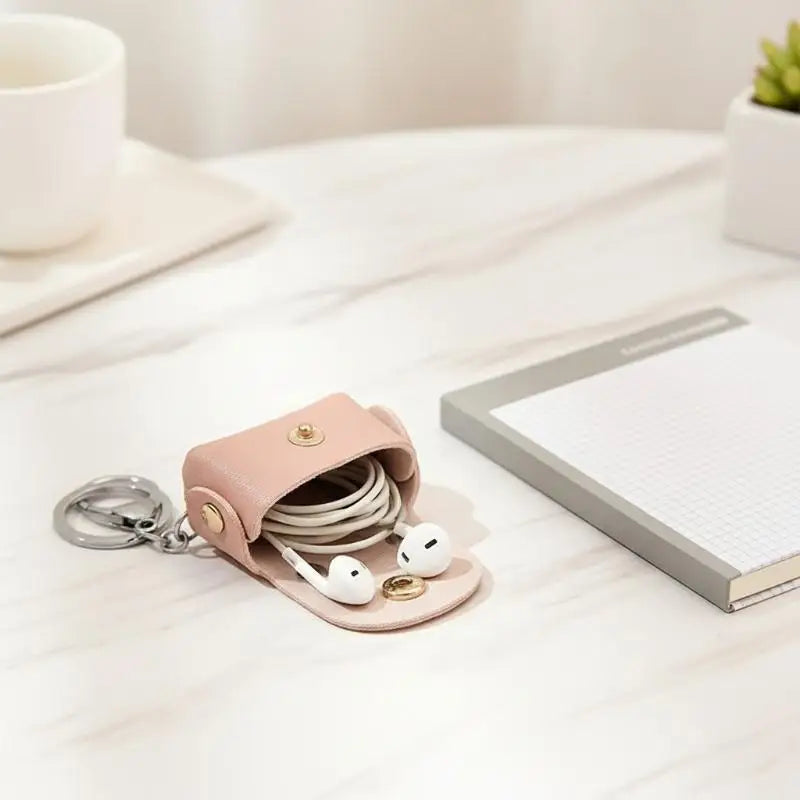 Kawaii Mini Bag Keychain | PU Leather Coin Purse Keyring Pendant