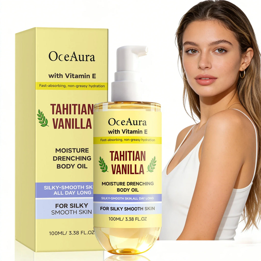 Vanilla Hydrating Body Oil Nourishing Soothing Brightening Silky