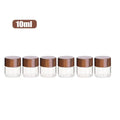 10 20 Wooden Lid Mini Glass Bottles Transparent Sealed Small Spice