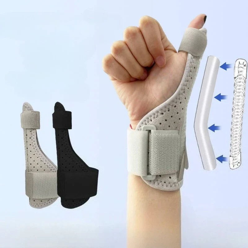 Adjustable Thumb & Wrist Brace | Aluminum Plate, Fits Both Hands