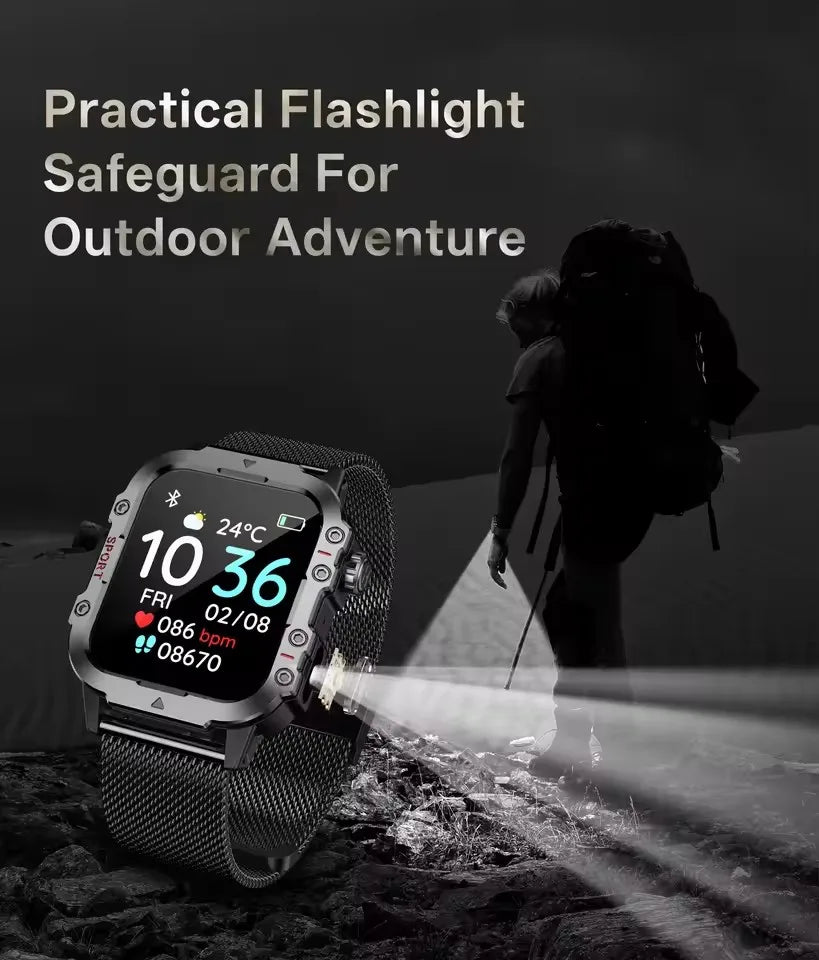 Outdoor Sports Smart Watch Women Men 2 01 GPS Tracker LED Flashlight