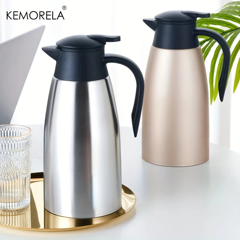 KEMORELA 2L Stainless Steel Vacuum Thermos Kettle | Insulated Pot