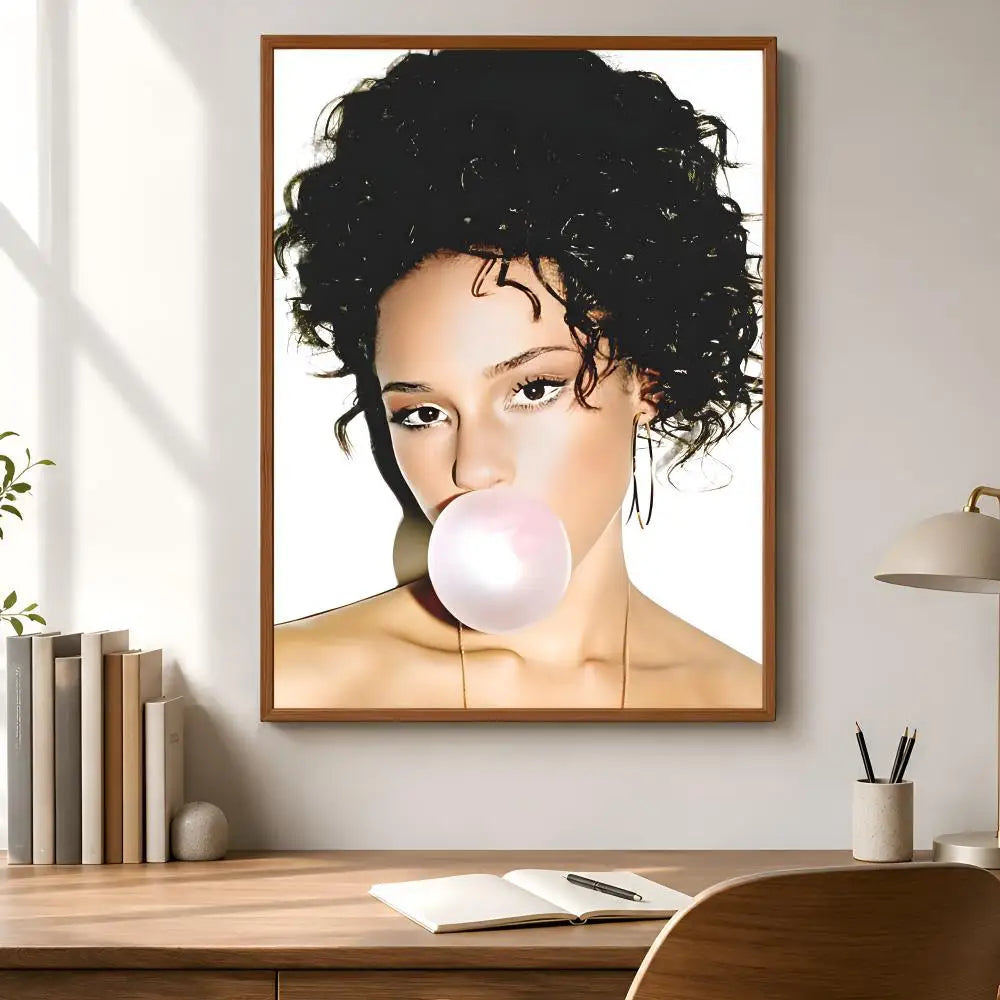 Alicia Keys HD Peel-and-Stick Waterproof Wall Poster
