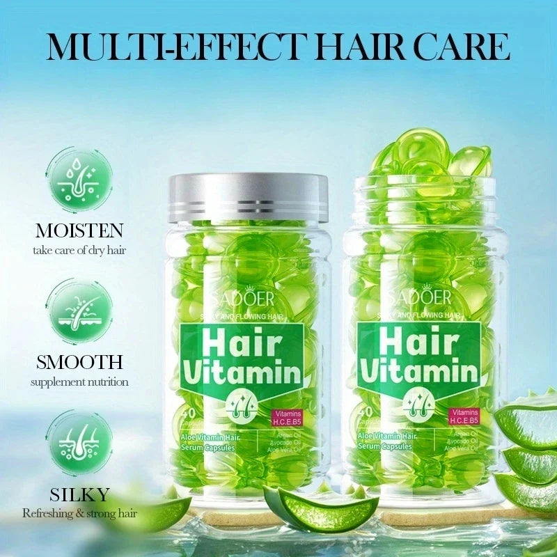 SADOER Aloe Vera Vitamin Hair Essence Capsules 40pcs