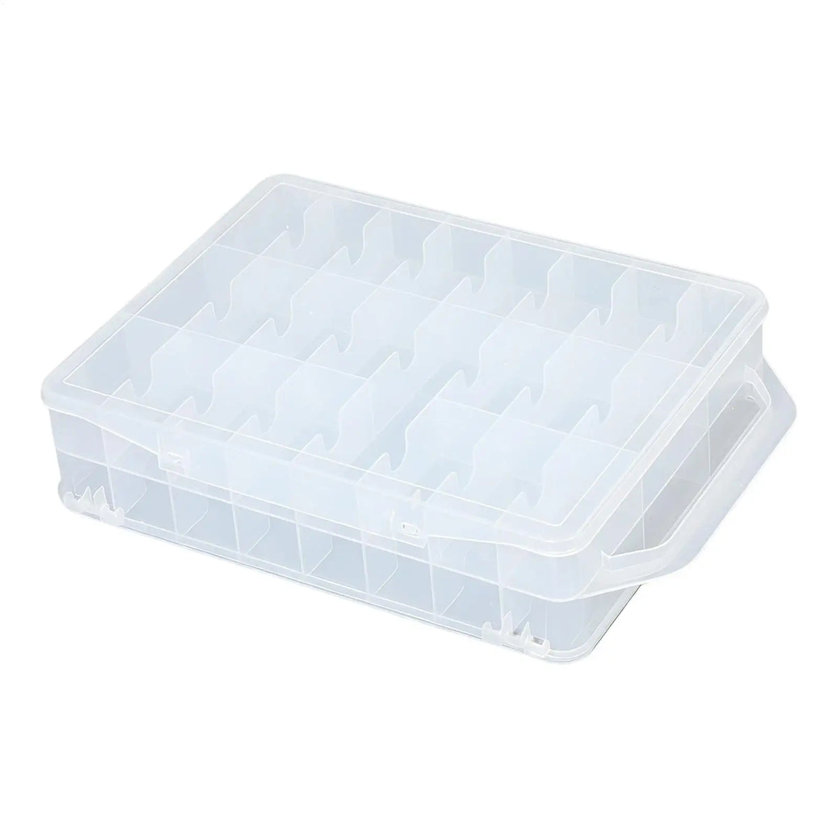 Clear Storage Boxes Double Sided Organizer Case Box Handle 46
