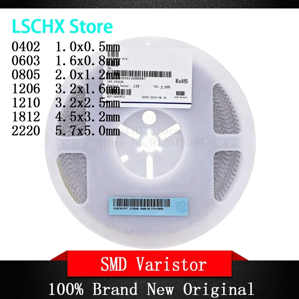 SMD Varistor Roll 0603–2220 | 8V to 47V Voltage Protection