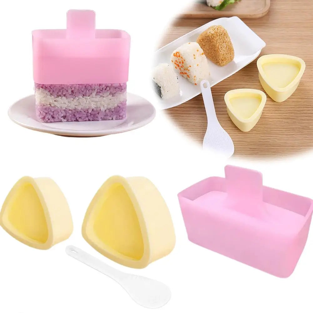 Triangle Rice Ball Mold Set – DIY Onigiri & Sushi Press Tool