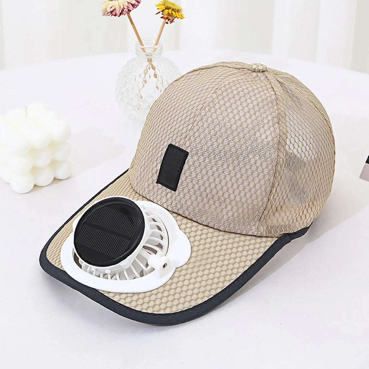 Solar Fan Sun Hat – Wide Brim, USB Rechargeable, Unisex