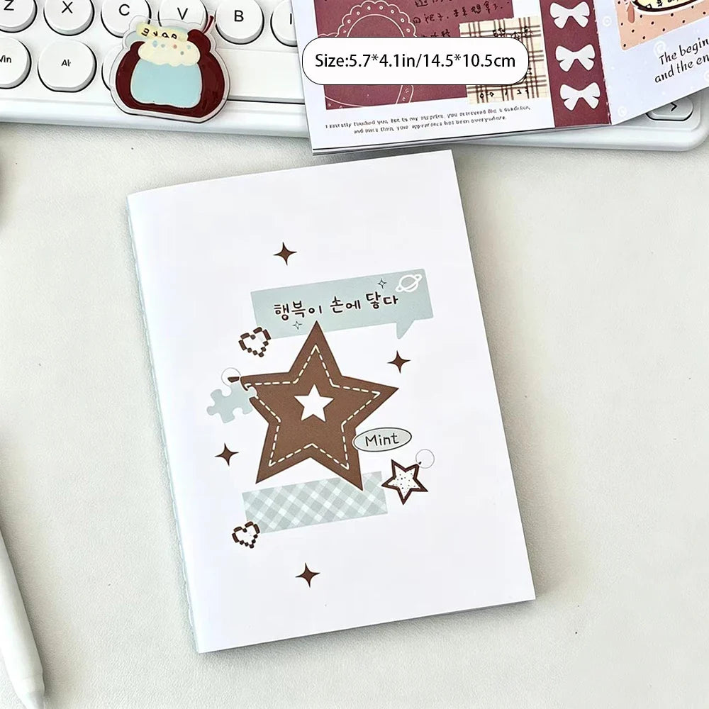 Pink Note Fixed Page Notebook Korean Ins Full-color Inner High-value