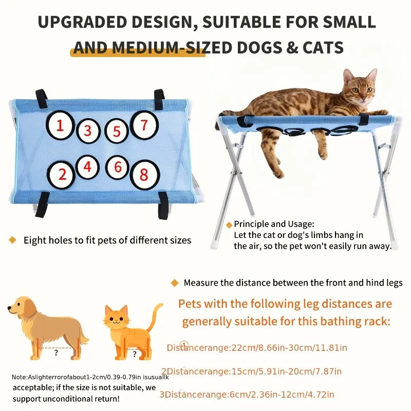 Pet Grooming Hammock – Dog & Cat Bathing & Nail Clipping Stand
