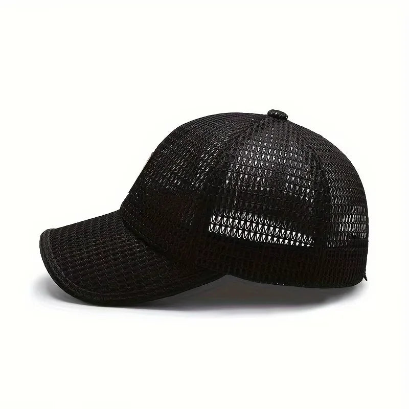 Breathable Mesh Baseball Cap Adjustable Quick-dry Trucker Hat Men
