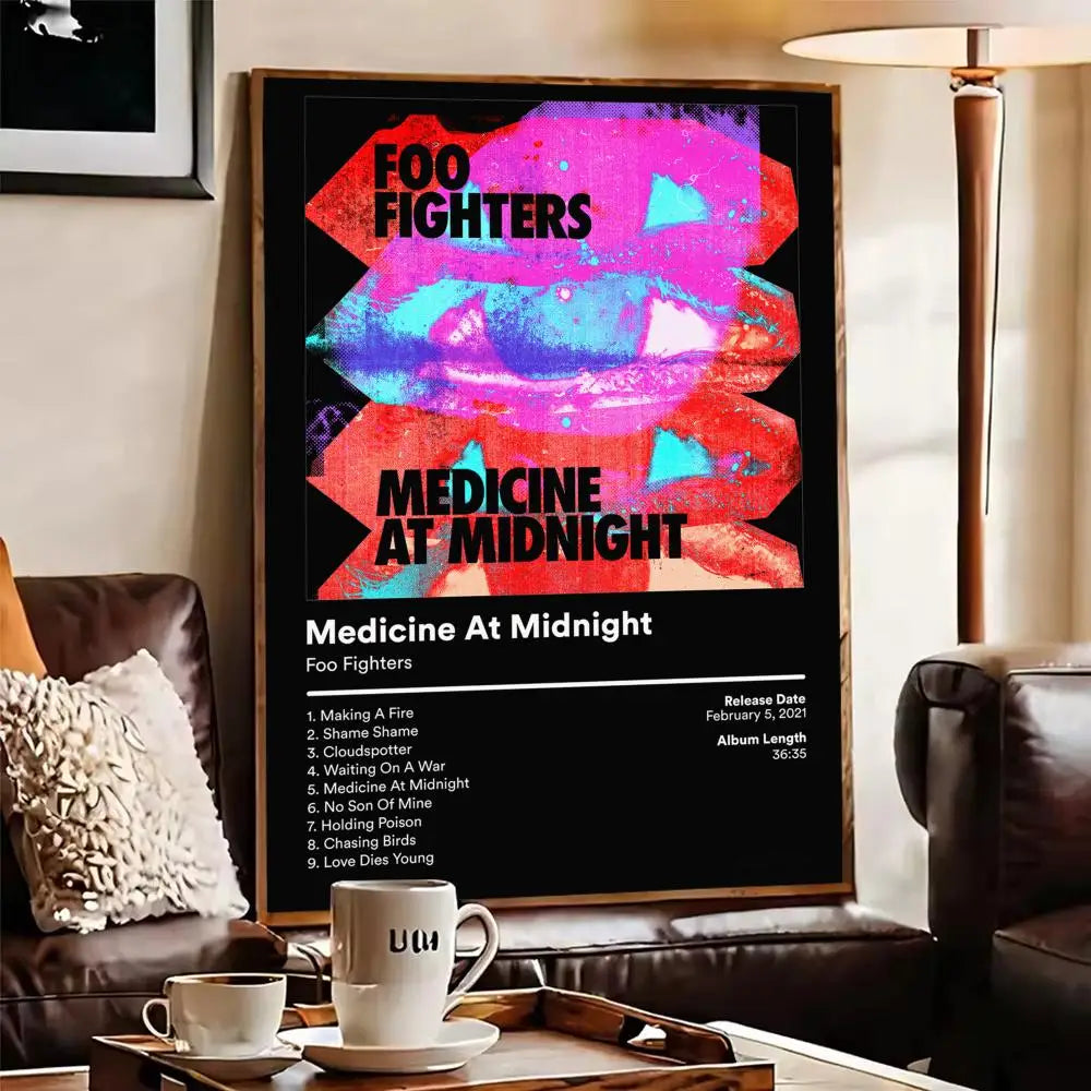 Foo Fighters Album Cover Canvas Poster | Rock Music Wall Art