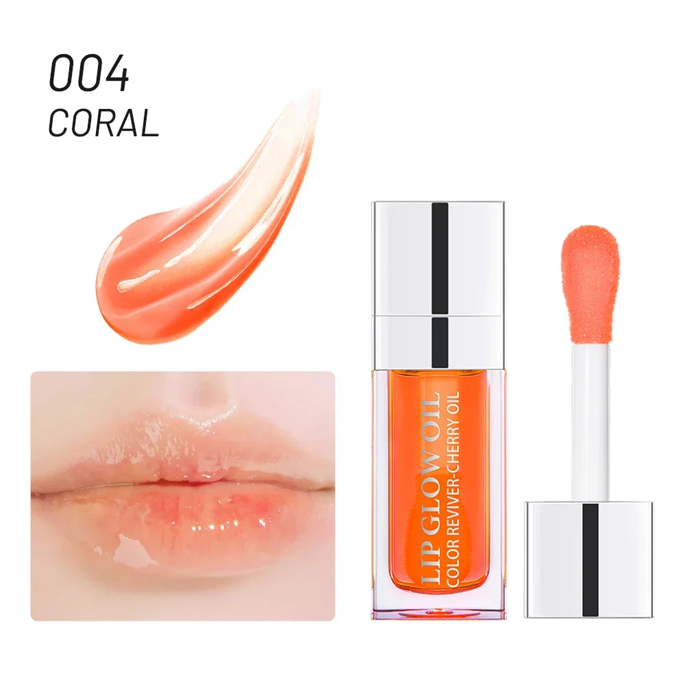 Tinted Lip Glow Oil | Plumping Gloss with Cherry Seed Oil