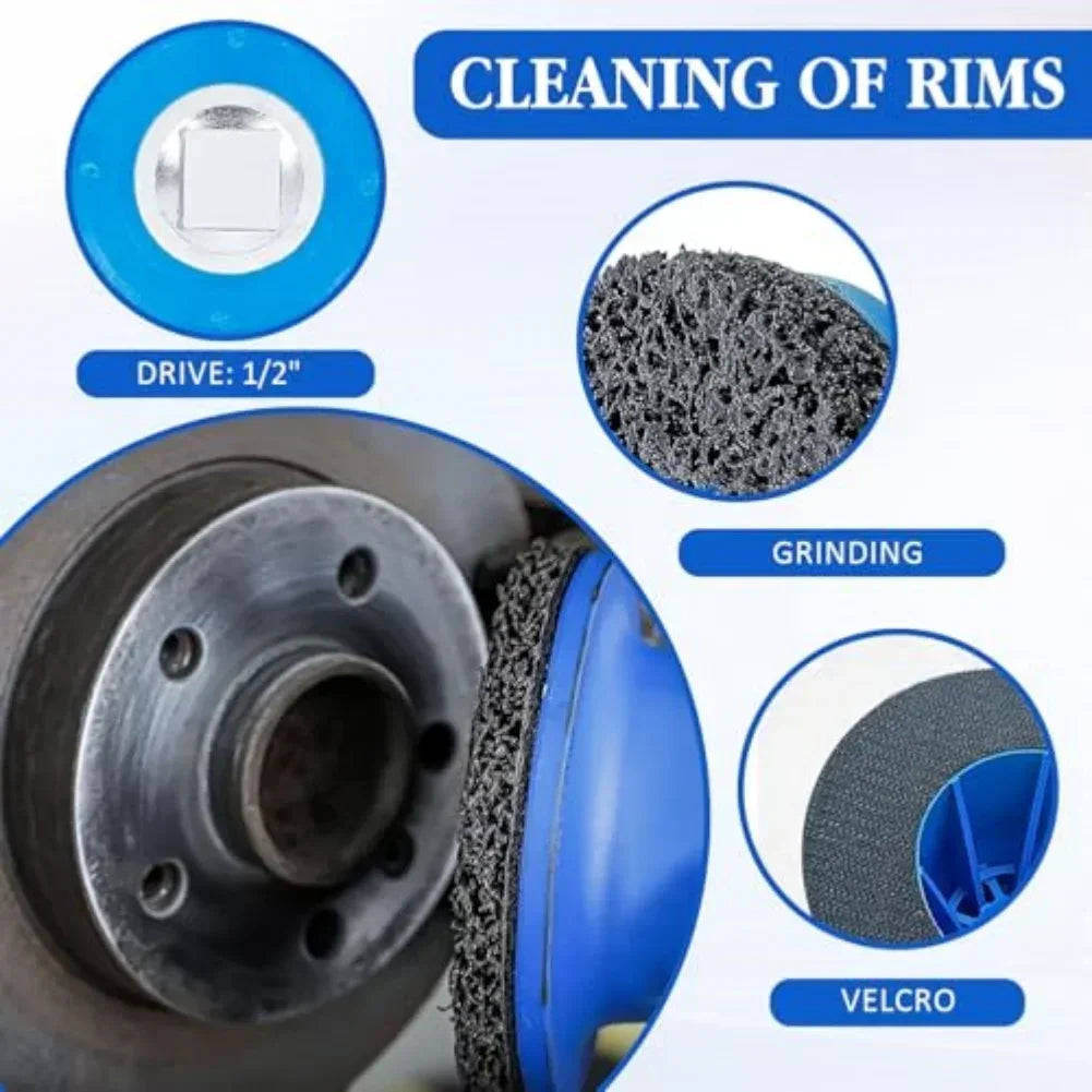 Auto Wheel Hub Rust Removal Polishing Tool + Spare Head