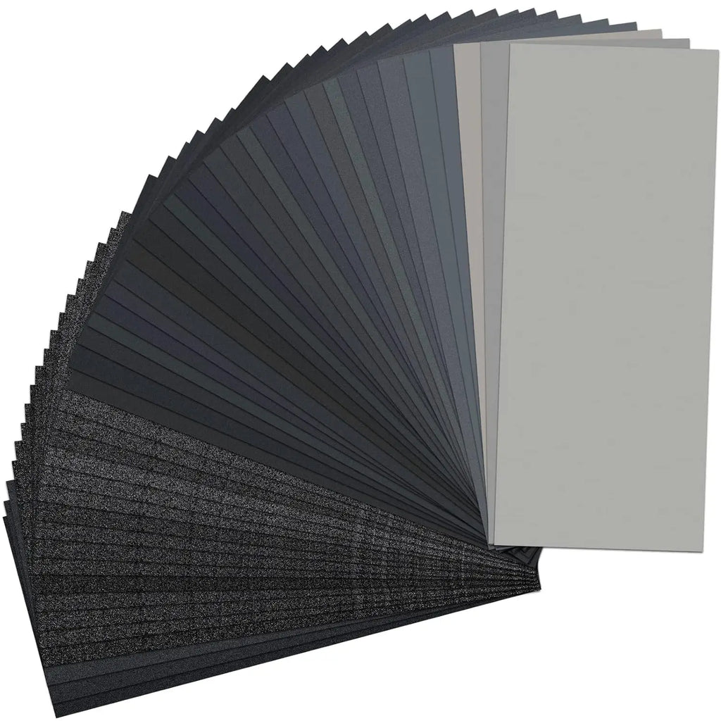 42-Pc Dry Wet Sandpaper Set 120–3000 Grit | Car & Wood