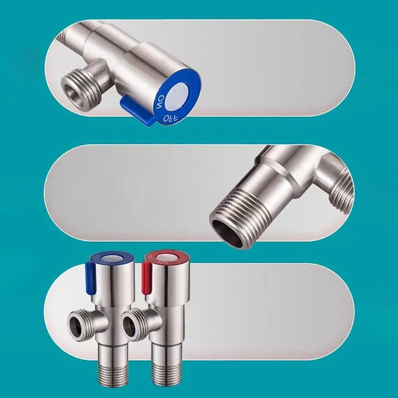 Stainless Steel Cold Inlet Valve Toilet Filling Angle Valves Sink