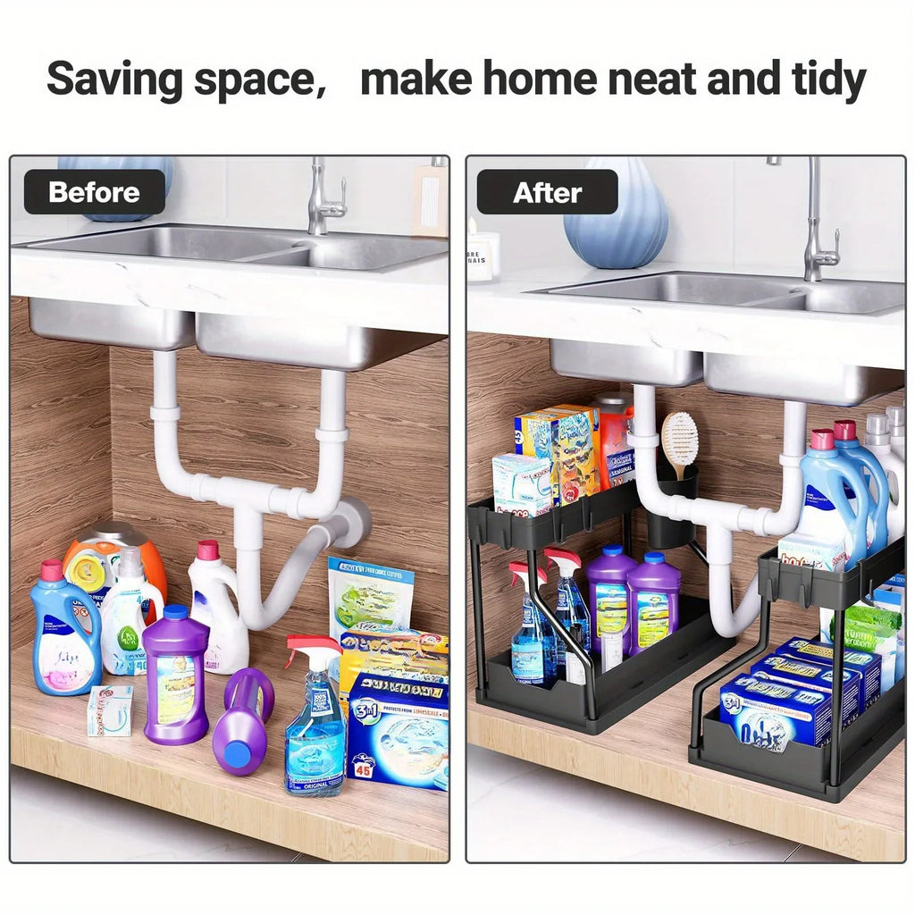 Multi-layer Pull-out Finishing Seasoning Household Kitchen Rack
