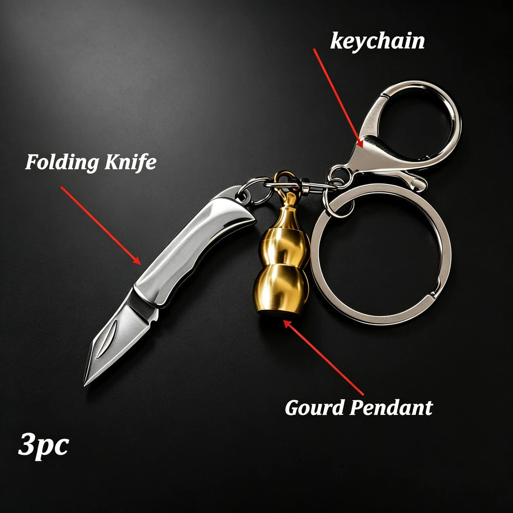 Folding Pocket Knife – Lightweight EDC Keychain Camping Tool