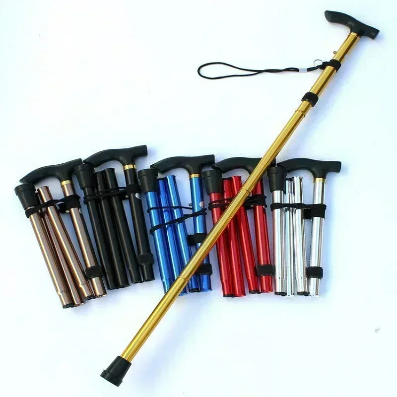 Foldable Aluminum Trekking Pole – Adjustable Hiking Walking Stick
