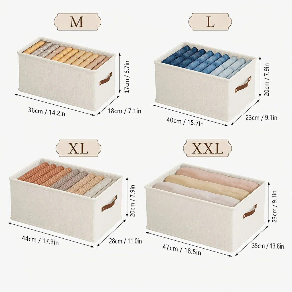 Oxford Fabric Storage Box with Handle – Clothes Organizer