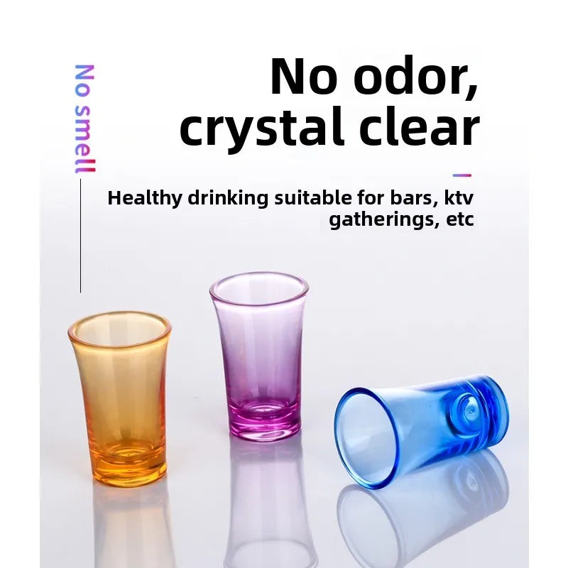 Multicolor Reusable Plastic Party Shot Glasses | Fun Cup Set