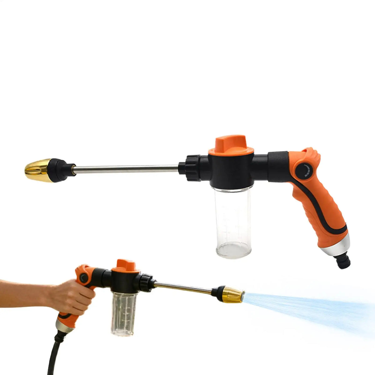 Heavy Duty Adjustable Garden Hose Nozzle | Multi-Pattern Sprayer