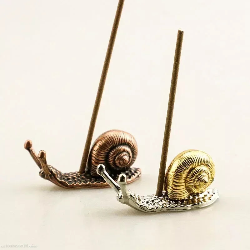 Mini Ash Catcher Gourd Snail Lotus Holder Creative Incense Made Brass