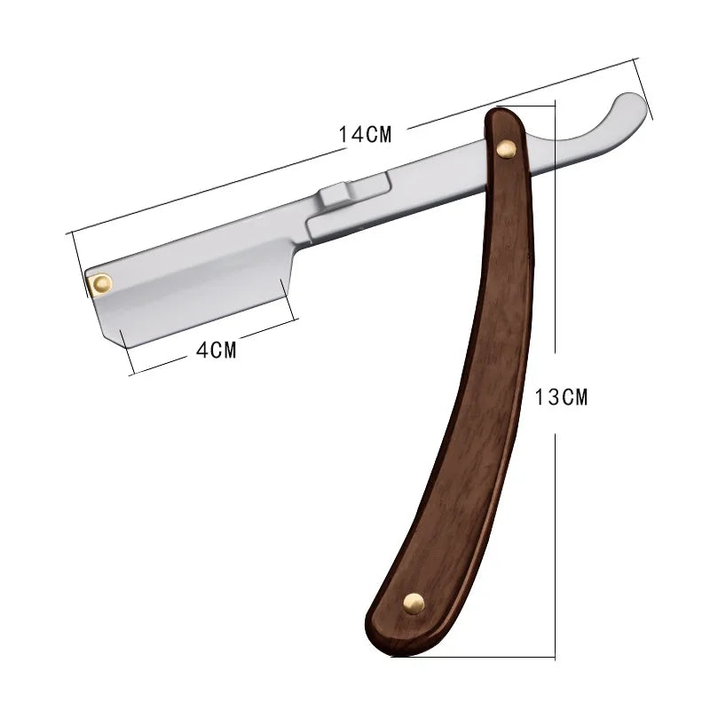 Men's Stainless Steel Folding Straight Razor Holder | Shaver