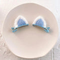 2PCS Plush Cat Ear Hair Clips – Korean Style Girls Accessory