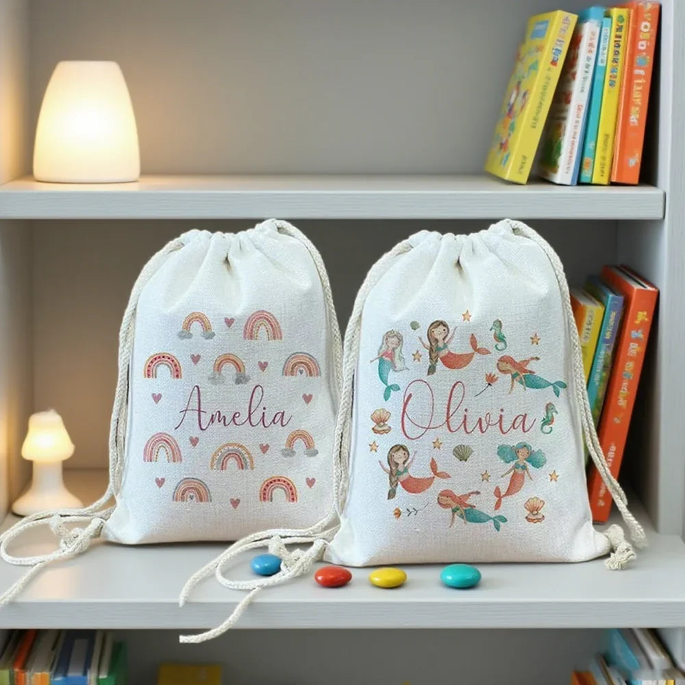 Personalized Kids Drawstring Backpack | Gym, Party & School Bag