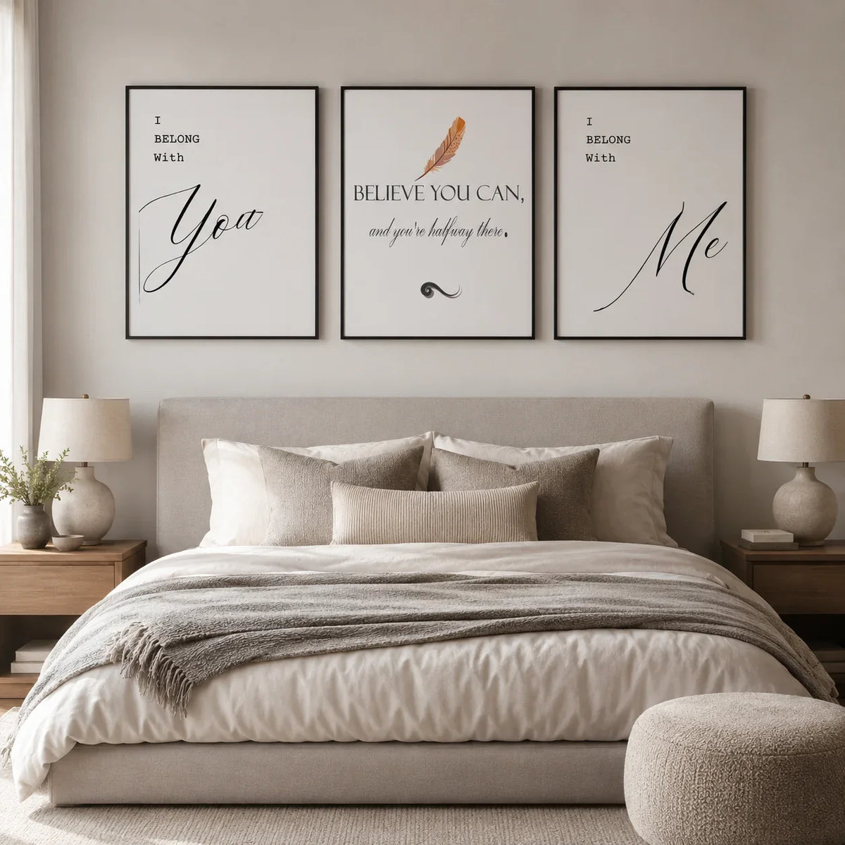 Nordic Inspirational Quote Canvas Wall Art | Minimalist Poster