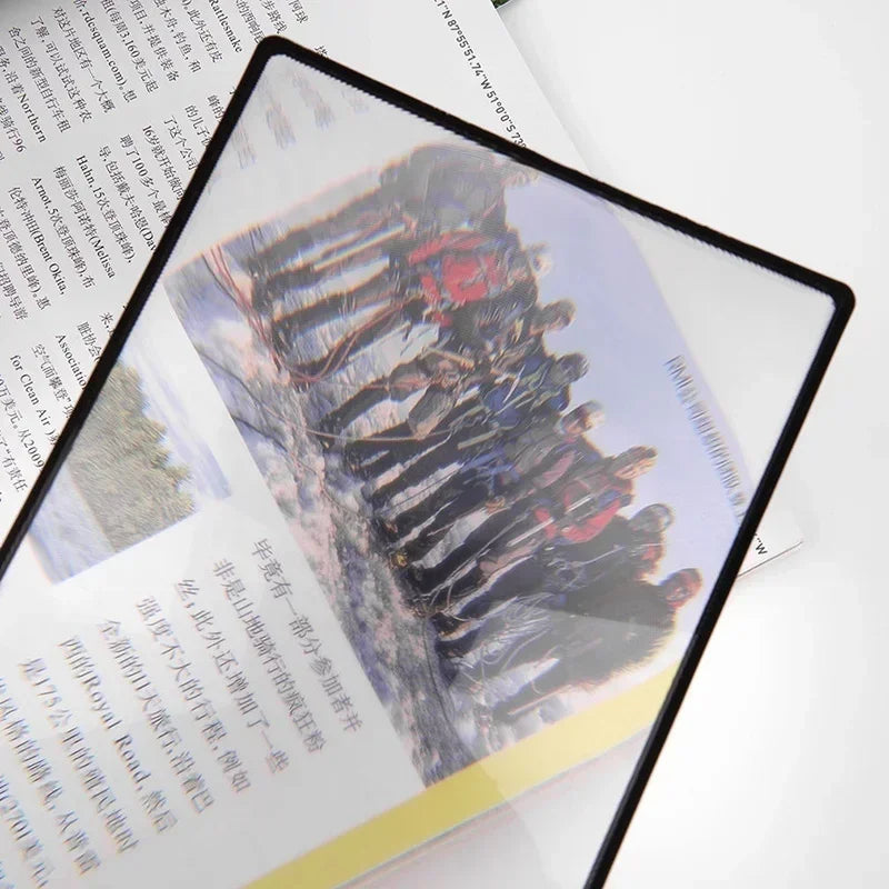 A5 Magnifying Reading Glass Lens Plate PVC 180X120mm Book Page