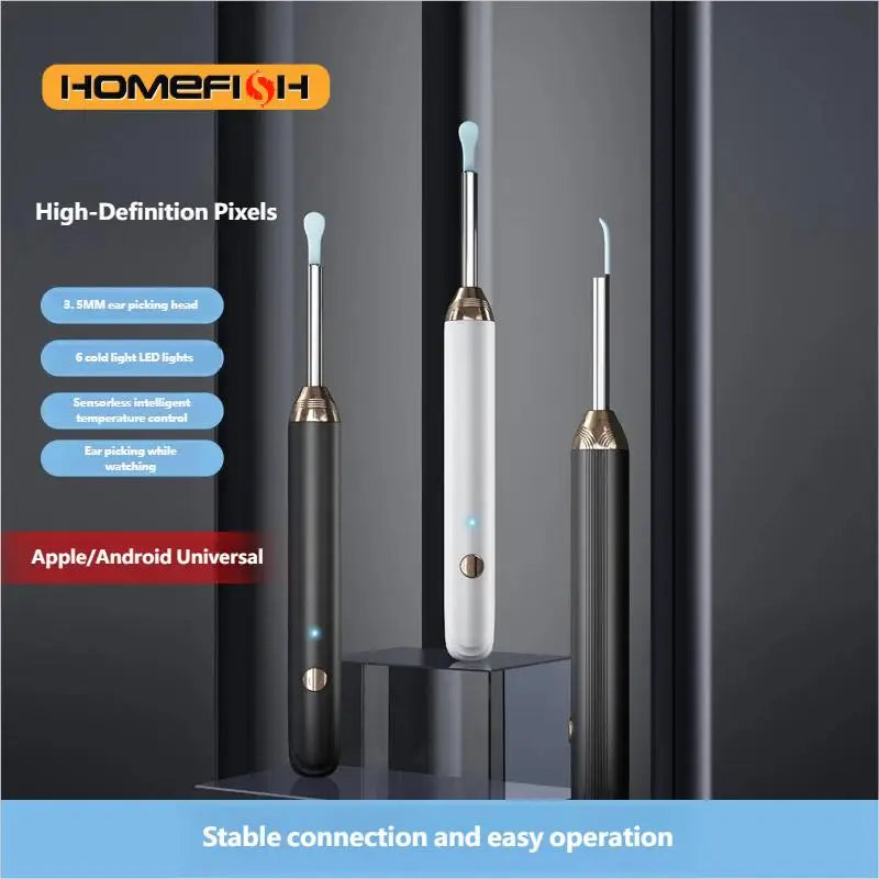 HOMEFISH WiFi Visible Ear Cleaning Tool | HD Camera & LED