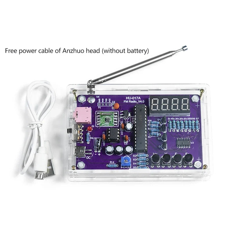 DIY FM Radio Soldering Kit RDA5807S 87–108MHz Dual Power Supply