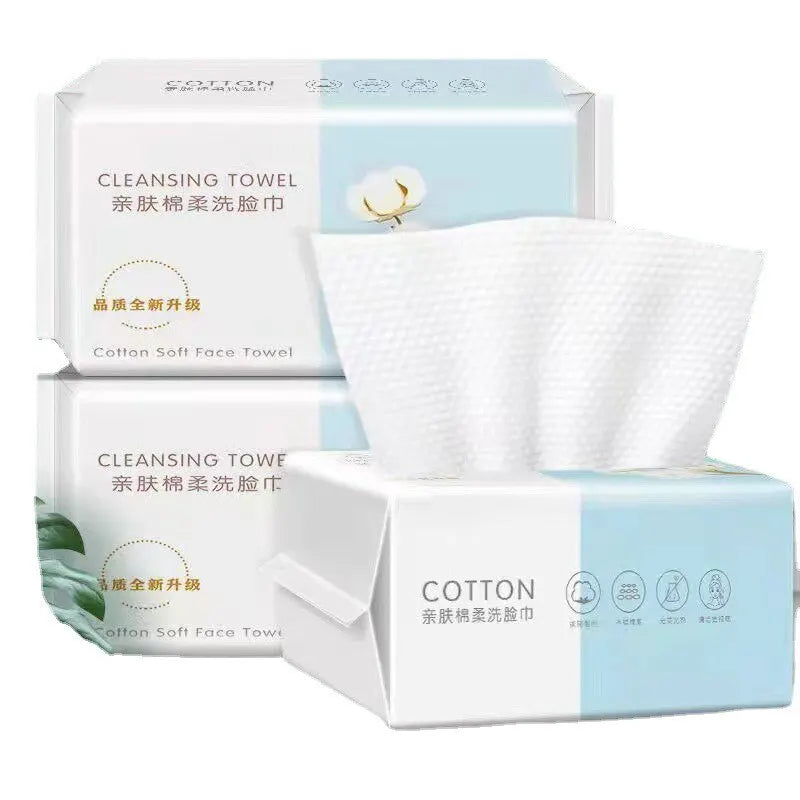 100 Pumps Thickened Disposable Face Towel 100Cotton Soft Fabric
