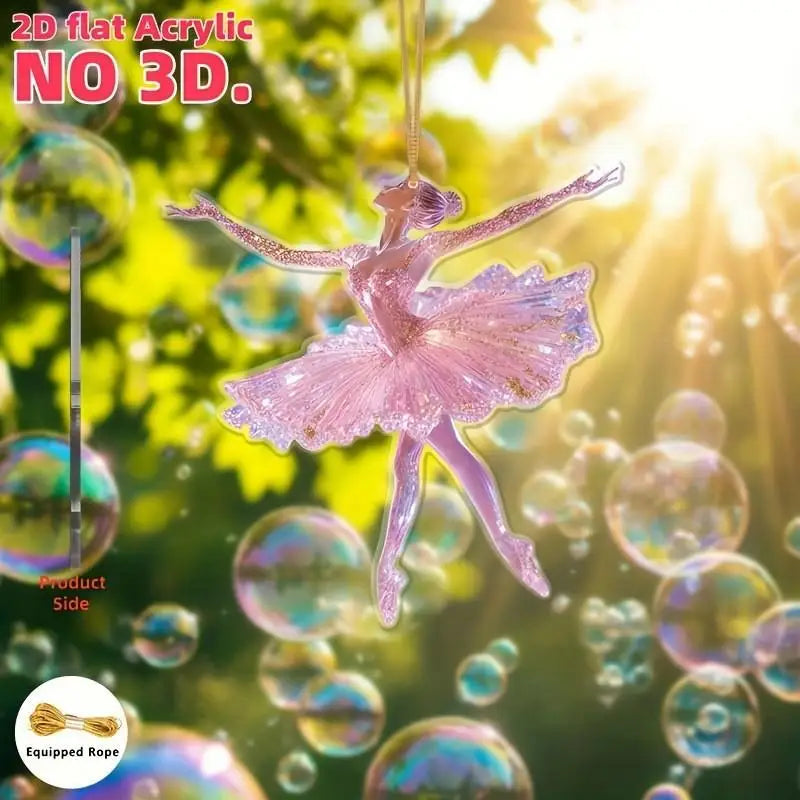 Sparkling Ballerina Acrylic Christmas Ornament | Holiday Decor