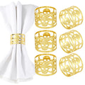 Metal Napkin Rings Set of 6 – Wedding Halloween Holiday Decor
