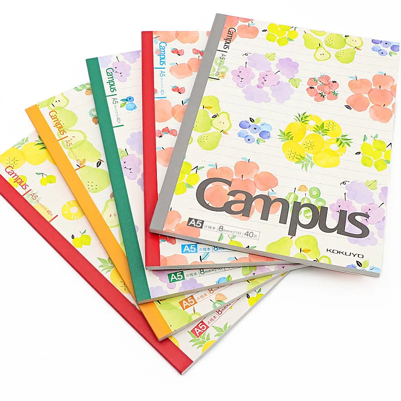 KOKUYO Campus A5 Notebook Dot-lined Ruled 40 Pages Fruit Series