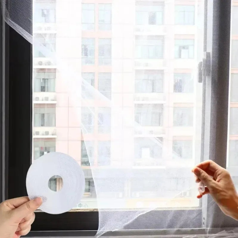 Self-Adhesive Polyester Mosquito Net Window Screen | Hook & Loop