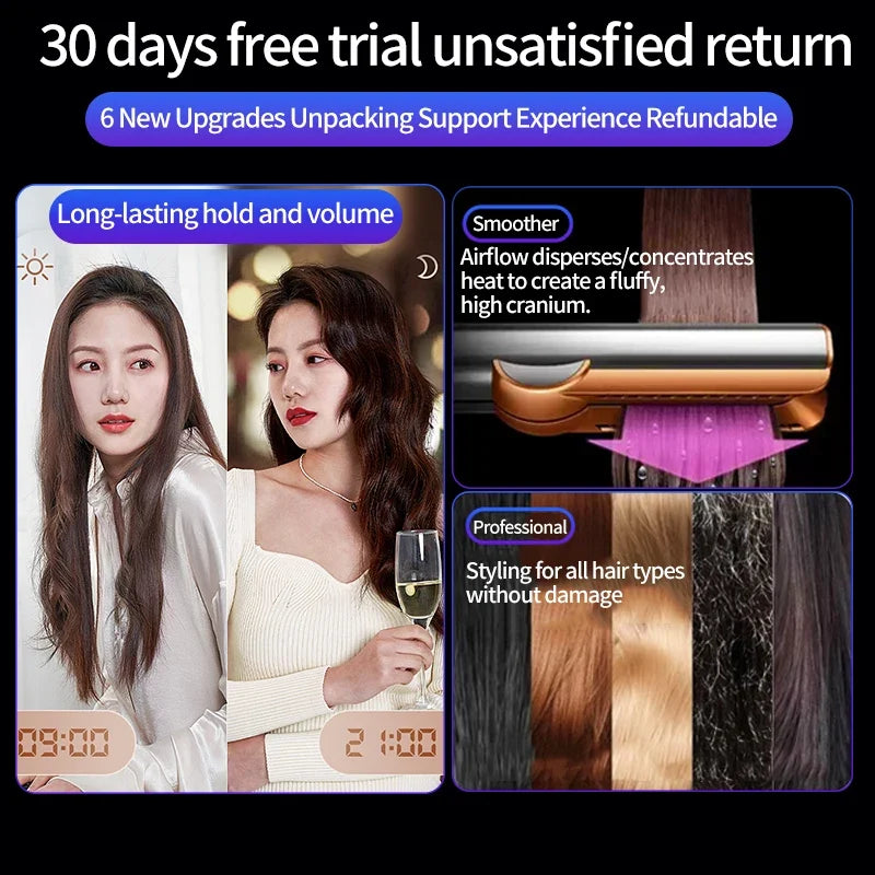 2-in-1 Hair Straightener & Dryer | Negative Ion Flat Iron