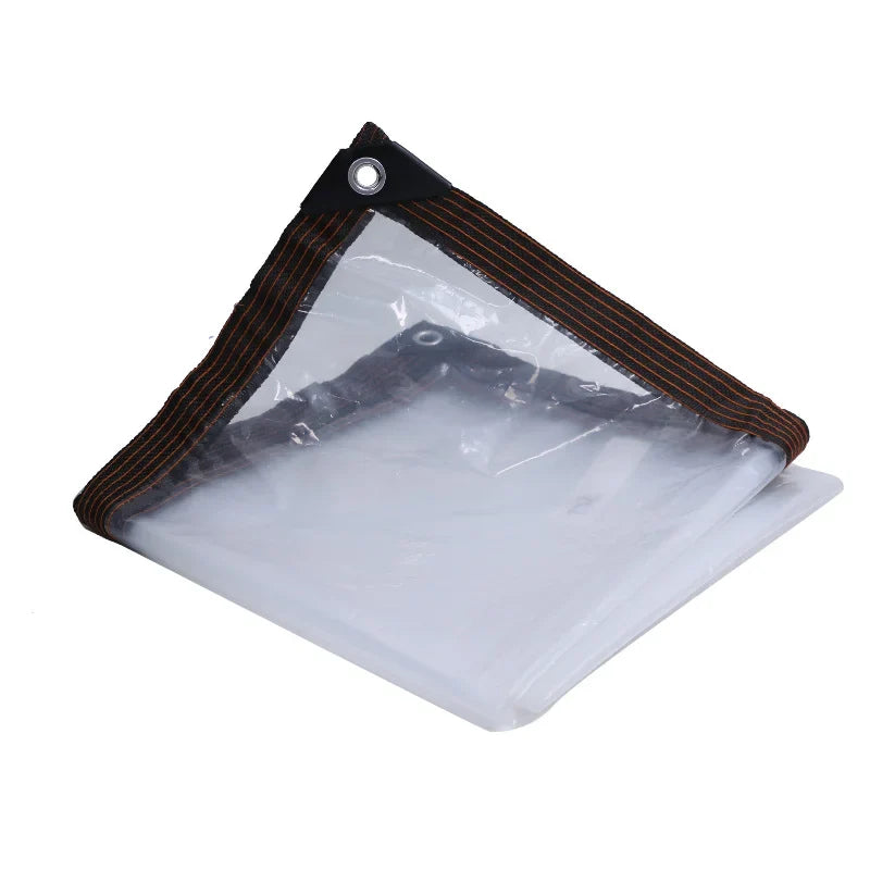 Clear Waterproof Tarp – Transparent PE Tarpaulin with Grommets