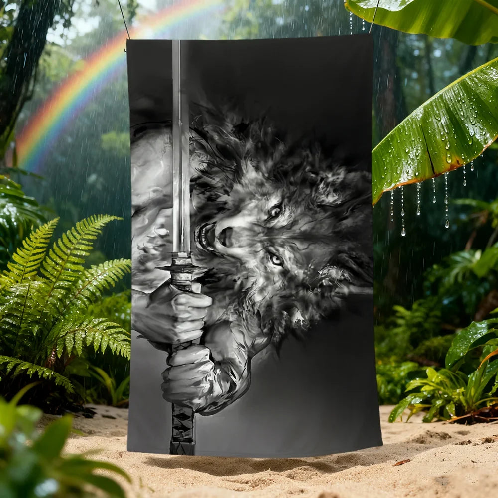 Wolfman Quick-Dry Beach Towel | Soft, Lightweight & Absorbent