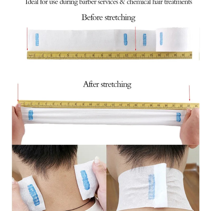 Disposable Barber Neck Strips 100pcs/Roll | Salon Hair Cutting