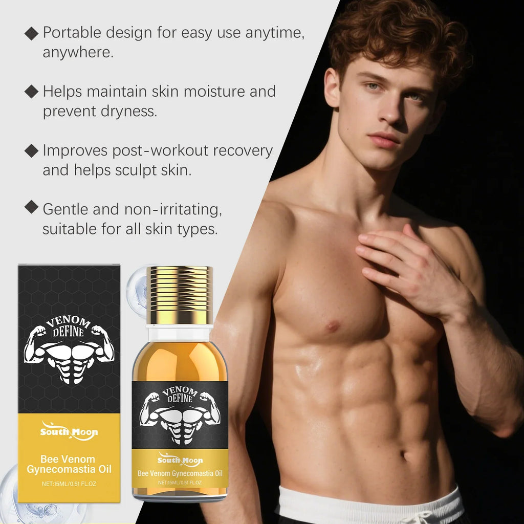 South Moon Bee Venom Chest Firming Sculpting Oil for Men 15ml