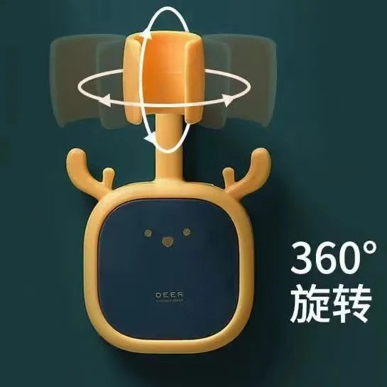 Adhesive Shower Head Mount Cartoon Design Holder 360 Degree