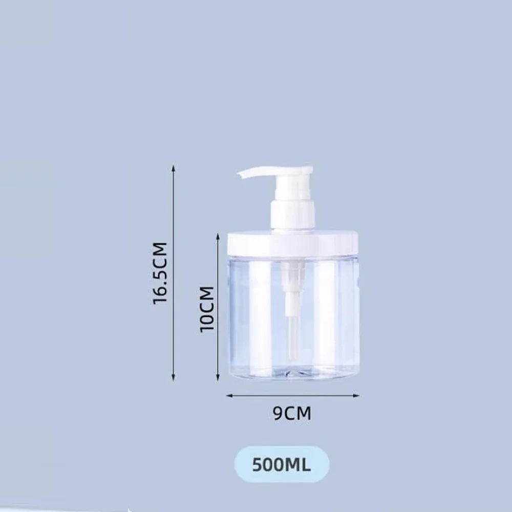 Refillable Pump Dispenser Bottle – Clear PET 500ml & 1000ml