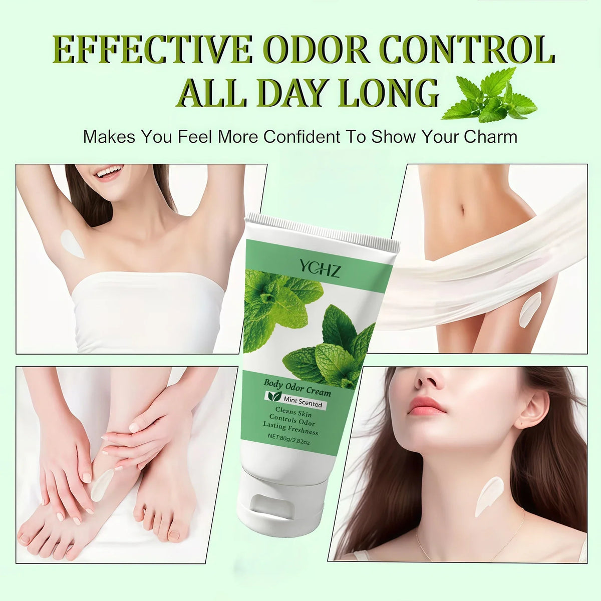 YCHZ Mint Full-Body Deodorant Cream | 72-Hour Freshness