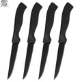 Serrated Steak Knife Set 4/6/8 Pc – German Steel Black Handle