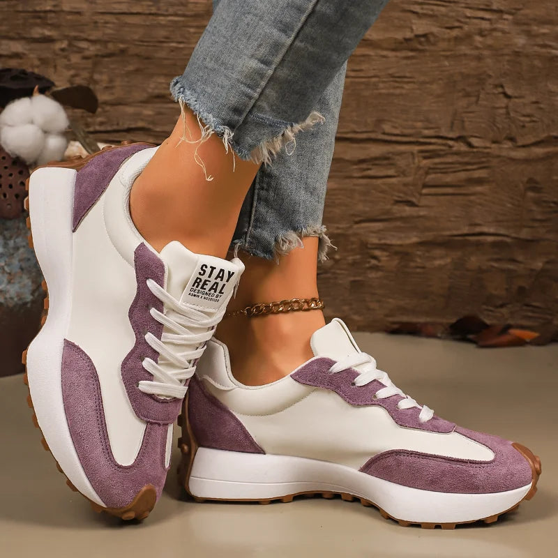 UXST Women's Platform Sneakers – Breathable Lace-Up Fashion